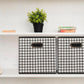 Household Essentials Fabric Storage Bins 6 Piece Set, Houndstooth White and Black