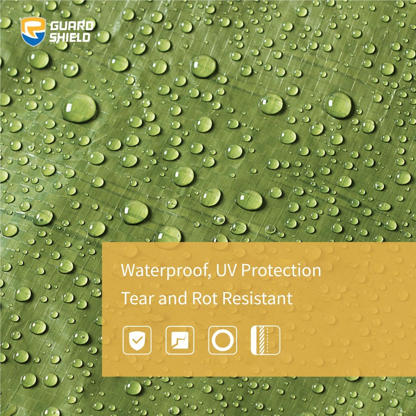 GUARD SHIELD Tarp Green 9x15 Feet Multi Purpose Waterproof Poly Tarp Cover 5mil (2-Pack)