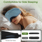 Sleep Mask with Headphones Bluetooth 5.4, LC-dolida Wireless Music Eye Mask for Sleeping Headphones with Soft Bamboo Cotton Cooling Breathable,Ultra-Thin Stereo Speaker for Side Sleepers-Ash Blue