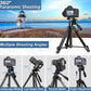 Camera Tripod 69 Inch, Patented 3-Way Swivel Portable Phone Tripod Professional Aluminum Alloy Travel Phone Camera Stand Monopod for Canon Nikon GoPro DSLR, DV Video Camcorder, Smartphone Black