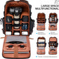 Padwa Lifestyle Black Camera Backpack - Professional DSLR & UAV Camera Bag,Anti Theft Canvas Camera Backpack with Rain Cover,Large Capacity Photography Travel Camera Bag with Multi Compartments