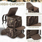 Hunting Backpack with Waterproof Rain Cover, Self Standing Hard Bottom, 50L Camo Hunting Day Pack for Bow Rifle Gun