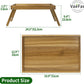 VaeFae Acacia Bed Table Tray, Wooden Breakfast Tray with Folding Legs, Bed Tray for Eating and Laptop, Eating Trays for Bedroom (Large Size)