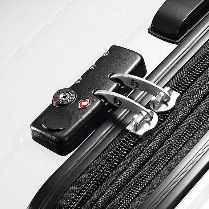 Samsonite Winfield 2 Hardside Expandable Luggage with Spinner Wheels, Checked-Medium 24-Inch, Brushed White