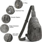 7L Sling Bag for Women Men Leather Small Sling Backpack Daypack Anti Theft Fanny Pack Crossbody Purse Travel