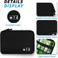 Electronics Organizer,Travel Cord Organizer Pouch, Portable Cable Organizer Bags,Travel Electronic Accessories Storage Case for Cables, Cords, Charger, Phone (Black)