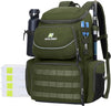 N NEVO RHINO Fishing Tackle Backpack with Rod Holders, 40L Large Fishing Bag with Waterproof Rain Cover,Outdoor Tackle Bag