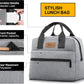 HOMESPON Insulated Lunch Bag for Women Men Lunch Box Cooler Lunch Tote for Work Picnic (Grey)