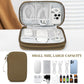 FYY Electronic Organizer, Large Travel Cable Organizer Bag Pouch Electronic Accessories Carry Case Portable Waterproof Double Layers All-in-One Storage Bag for Cable, Cord, Charger, Phone, Brown