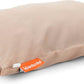 Pipsqueak Small | Tiny | Mini Pillow with Name Tag - 11in x 7in x 2.5in - Machine Washable - White Pillow with Khaki Case