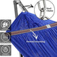 Tranquillo Universal Hammock 600 lbs Capacity, Instant 20s Foldable Hammock Stand, 3-Year Warranty Hammock with Stand, 2 Person Camping Hammock Revolutionary Portable, No Screws, Premium, Blue