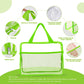 XEWEA Clear Travel Toiletry Bags, 3 Pack TSA Approved Transparent Makeup Bag for Men Women, Large Waterproof PVC Quart Organizer with Zipper for Toiletries Airline Essential,Toy Storage Pouch Green - Roamly