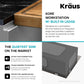 KRAUS Kore Workstation 27-inch Undermount 16 Gauge Stainless Kitchen Sink, Single Bowl Kitchen Sink with 3/4 HP Garbage Disposal, KWU110-27-100-75MB