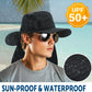 NPJY Sun Fishing Hats with Neck Flap for Men Women UV Sun Protection Bucket Hat