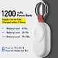 PZOZ Portable Apple Watch Wireless Travel Charger, 1200mAh Power Bank iWatch Fast Charging with Keychain Car, Adapter Compatible with Series Ultra 10 9 8 7 6 5 4 3 2 SE (White)