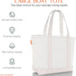 CB STATION Medium Classic Canvas Tote Bag for Women, Top Zipper Closure, Outer Pocket, Daily Essentials, Groceries, Traveling