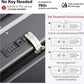 mixi 17x14x9 Carry On Luggage Underseat PC Hard Shell Suitcase Top Opening Aluminum Frame Travel Suitcases with Wheels, Rock Gray