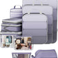 Veken 11 Set Compression Packing Cubes for Travel Essentials,Compressible Expandable Large Luggage Suitcase Organizer Bags for Clothing,Durable Space Saver Storage Bags with Toiletry Bags(Purple Gray)