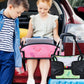 2PCS Kids Travel Tray, Car Seat Tray for kids Travel, Toddler Road Trip Essentials With Drawing Kit, Toddler Lap Desk Organizer for Car, Carseat Table for Airplane