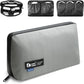 RIGHT AWAY Travel Tech Pouch，Waterproof Cord Case，Electronics Organizer Travel Case，Cable Organizer Storage Bag For Phone, Charger, Accessories(GRAY)