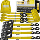 AUGO Heavy Duty Ratchet Straps & Soft Loops – Pack of 4 Extra Strong 1.5” by 15’ Ratchet Straps w/S-Hook Safety Latches & 4 Soft Loop Tie Downs – 4400Lb Break Strength for Motorcycles, ATVs, Etc.