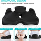 Benazcap Standard Memory Seat Cushion for Office Chair Pressure Relief Sciatica & Tailbone Pain Relief Firm Coccyx Pad for Long Sitting, Office Chair, Gaming Chair and Car Seat-Black, Standard Size