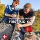 Mini First Aid Kit, 100 Pieces Water-Resistant Hard Shell Small Case - Perfect for Travel, Outdoor, Home, Office, Camping, Hiking, Car (Red)