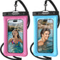 NEPHI IP68 Waterproof Phone Pouch 2 Pack-Up to 7.0"，Adjustable Neck Lanyard Floating Waterproof Phone Case for iPhone,Phone Dry Bags for Vacation Beach Pool Travel Essentials (Pink Blue 2 Pack)