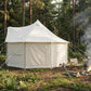 DANCHEL OUTDOOR B6 Luxury Glamping Wall Tent w/Stove Jack, No Center Pole, Higher Side Wall, 900D Flame Retardant Oxford for 4 Season 4-6 Person Family Yurt Cabin Glamping Camping,13ft/16.4ft