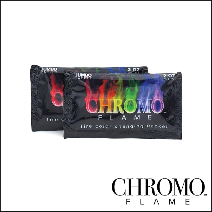 Fire Color Changing Packets for Fire Pit, Campfire, Bonfire, Outdoor Fireplace | Magic, Colorful, Rainbow, Mystic Flames | 4 oz Total, 2-2 oz Jumbo Packets