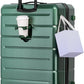 KYME 30 Inch Luggage TSA Approved Hardside Suitcases with Spinner Wheels Durable Large Travel Checked Rolling Luggage with Cup Holder for Women Men Green