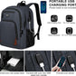 School Backpack for Teen Boys & Girls - 8 Compartments Water Resistant Bookbag with Large Laptop Sleeve | 15.6 Inch Anti-Theft College Student Backpack, Black
