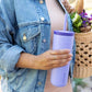 LifeStraw Go Series Tumbler – Double Wall Insulated Stainless Steel Water Filter, Thistle Purple, Designed for Everyday Use, Removes Bacteria, Parasites, Microplastics, and Improves Taste