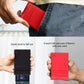 Minimalist Metal wallet,RFID Blocking Smart Pop Up Card Wallet 6-12 Cards Holder Slim Compact Front Pocket Wallets with Elastic Coin Pocket for Men and Women,Red