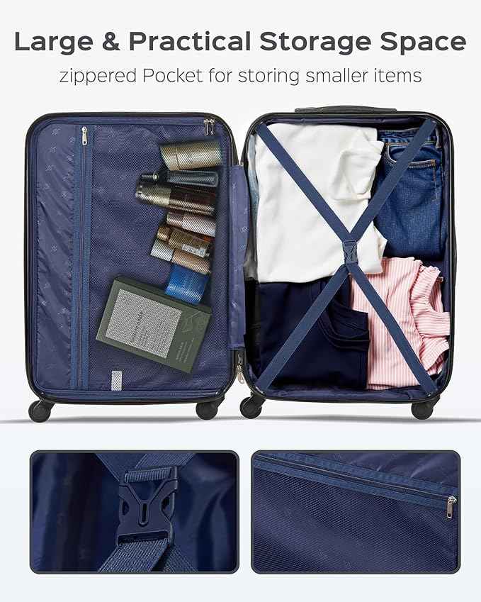 Suitour Luggage Sets 2 piece, Lightweight Luggage Set with Spinner Wheels, 19/27 inch Travel Suitcase Set