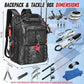 Fishing Tackle Backpack,Tackle Bag with 2 Rod Holders,Water-Resistant Large Storage Fishing Gear and Equipment (B-Black Camo)