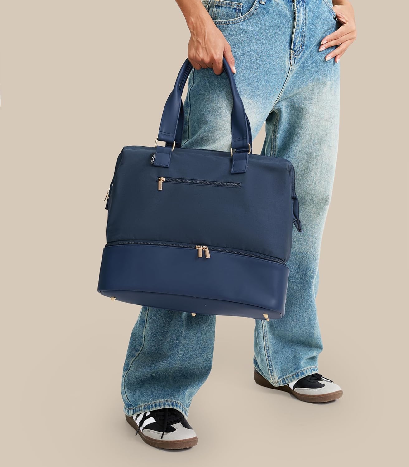 Weekender Bags for Women, Large Travel Duffel Bag with Shoes Compartment, Carry On Overnight Tote Bags with Toiletry Bags, Hospital Bags for Labor and Delivery - Roamly