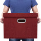 TYEERS Large Collapsible Storage Bins with Lids, Organization Bins for Closet Storage, Clothes Storage, Folding Storage Box with Lids for Home Office Storage - 3 Pack - Red Wine