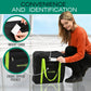 Reperkid Booster Seat Travel Bag for Airplane, Black and Green, 17" H x 16.5" W x 9.5" D, Compatible with Gb Pockit Stroller & Most Boosters– Premium Waterproof Cover, Hand Bag Design, Durable Zipper