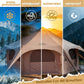 16.5ft Canvas Bell Tent, Large Yurt Tent with Stove Jack for Camping & Glamping, 55" High Walls, Maximum Space, Waterproof 4 Season Hot Tent with 8 Mesh Windows & Removable Floor
