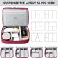 mygreen Travel Cable Organizer Bag, Two-Layer Electronics Accessories Organizer Bag for Cables, Chargers, Power Bank, Mouse,iPad, Phone, Kindle, SD Card, Wires, Cords, and Accessories Red