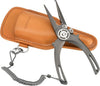 GOMEXUS Titanium Fishing Pliers 7.5'' with Side Cutters, Lanyard & Leather Sheath, Never Rust Hook Remover, Saltwater Resistant, Inshore & Nearshore Fishing (Split Ring Nose, 7.5 INCHES)