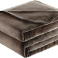Surii Home Luxury Microfiber Flannel Blanket, Super Soft, Warm, Cozy, Fluffy, and Breathable, Perfect Throws for Bed, Couch, Sofa, for All Season Use. 350GSM King Size 108x90 Inches(Brown)