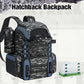 Piscifun Fishing Tackle Backpack with Rod Holders & 4 Tackle Boxes, 42L Outdoor Fishing Bag with Waterproof Rain Cover