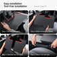 YONZEE 2-in-1 Car Steering Wheel Desk Tray & Car Seat Gap Filler Organizer – Foldable Carbon Fiber Look Table for Laptop, Eating, Writing – Universal Fit for Most Vehicles Orange