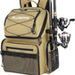 PLUSINNO Cooler Fishing Backpack with Rod Holders 45L Large Water-resistant Fishing Tackle bag Store Fishing Gear Fishing Gifts for Men Father, Sport Bags