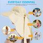 Womens Sun Hat UV Protection, Foldable Waterproof Wide Brim Bucket Hats with Neck Flap for Summer Beach Fishing Hiking