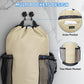 BALEINE 120L Laundry Bag Backpack, 900D Oxford Fabric Large Travel Laundry Bags with Shoulder Straps and 2 Mesh Pockets for College Dorm, Apartment, Laundromat (Beige, 120L)