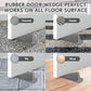 Frienda 2 Pcs Jumbo Door Stoppers Heavy Duty Door Stopper Tall up to 2inch Tall Wedge TPR Large Wedge Stackable Big Rubber Doorstop for Hotel Carpet Hardwood Concrete and Tile (Gray)