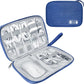 Electronics Travel Organizer,Portable Waterproof Electronic Travel Storage Bag for Small Charging Cord Storage,Charger,Small Electronics,SD Card etc,for Travel,Business -Navy Blue